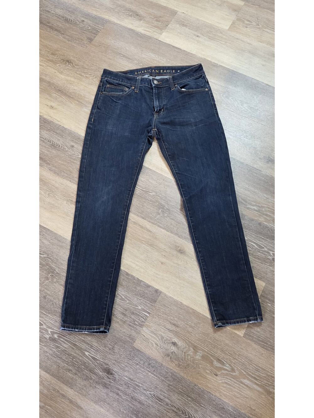 American Eagle Men's Size 32x30 (actual30x29) Flex Skinny Straight Jeans Dark